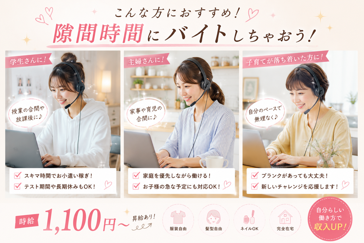 株式会社Zのパート・アルバイト カスタマーサポート 在宅 副業 平日だけ 土日OK スキマ時間OK 時間・曜日自由の求人情報イメージ2